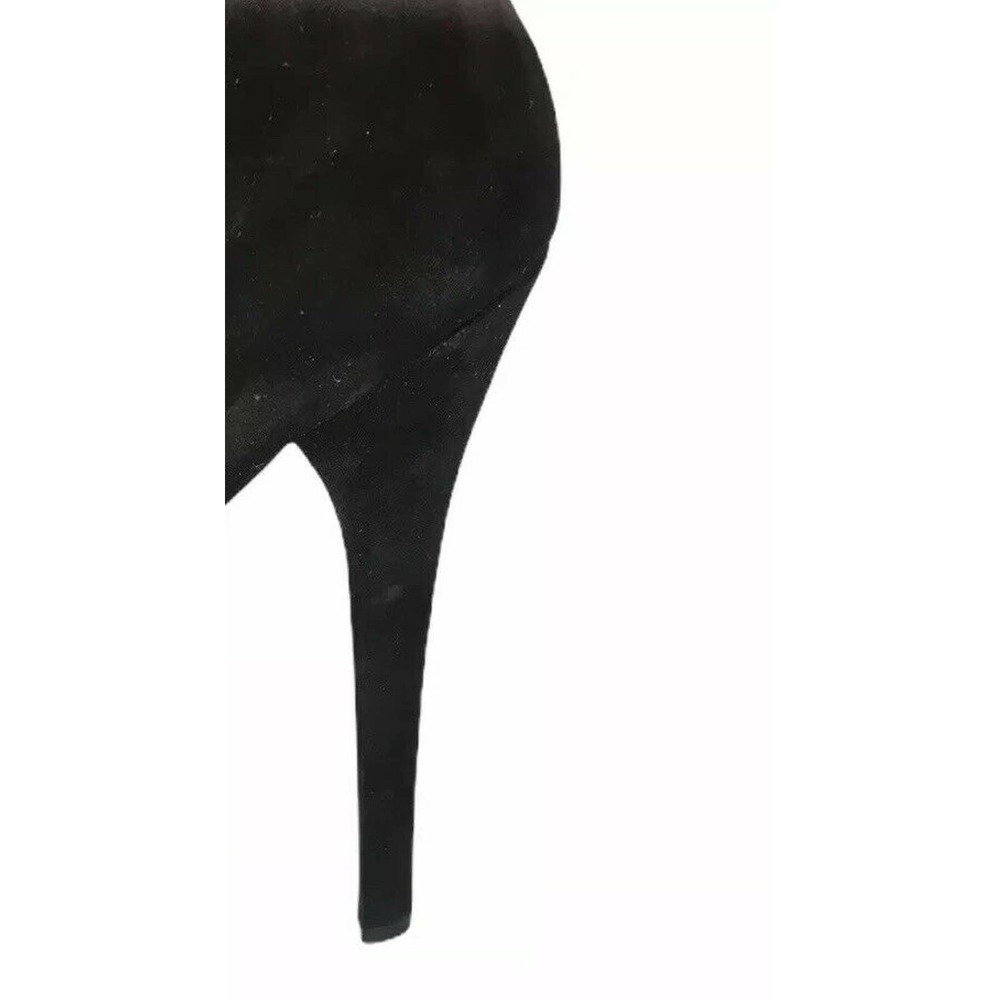 H by Halston Black Camel Brown Leather Peep Toe High Heel Stiletto Pumps Sz 8.5 - Picture 3 of 8